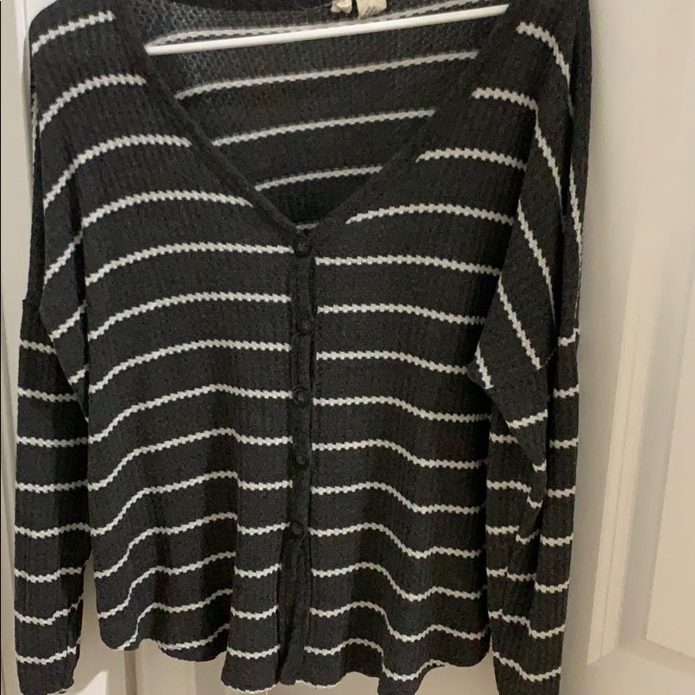 Tillys Striped Button Sweater